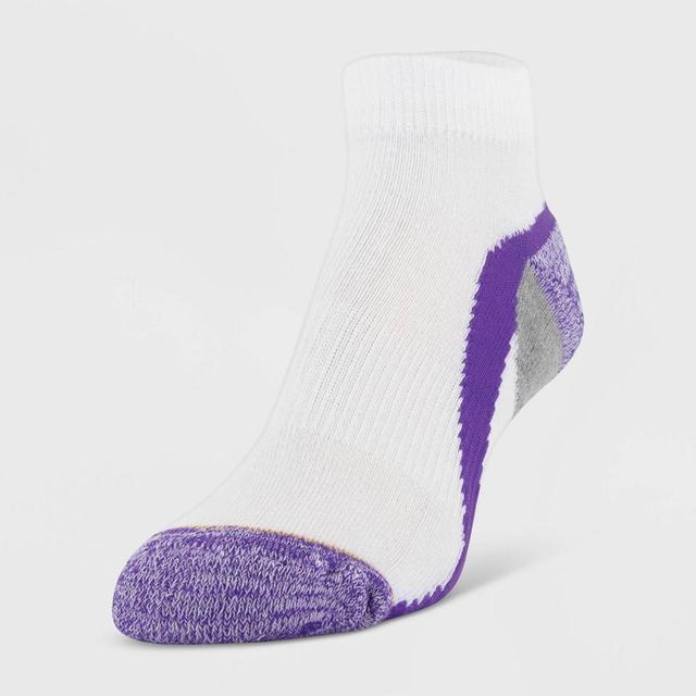 All Pro Womens 6 Pack Aquafx Low Cut Athletic Socks - White/Purple 4-10 Product Image