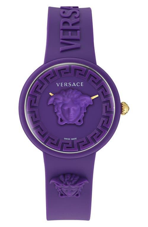 Versace Womens Swiss Medusa Pop Yellow Silicone Strap Watch 39mm Product Image