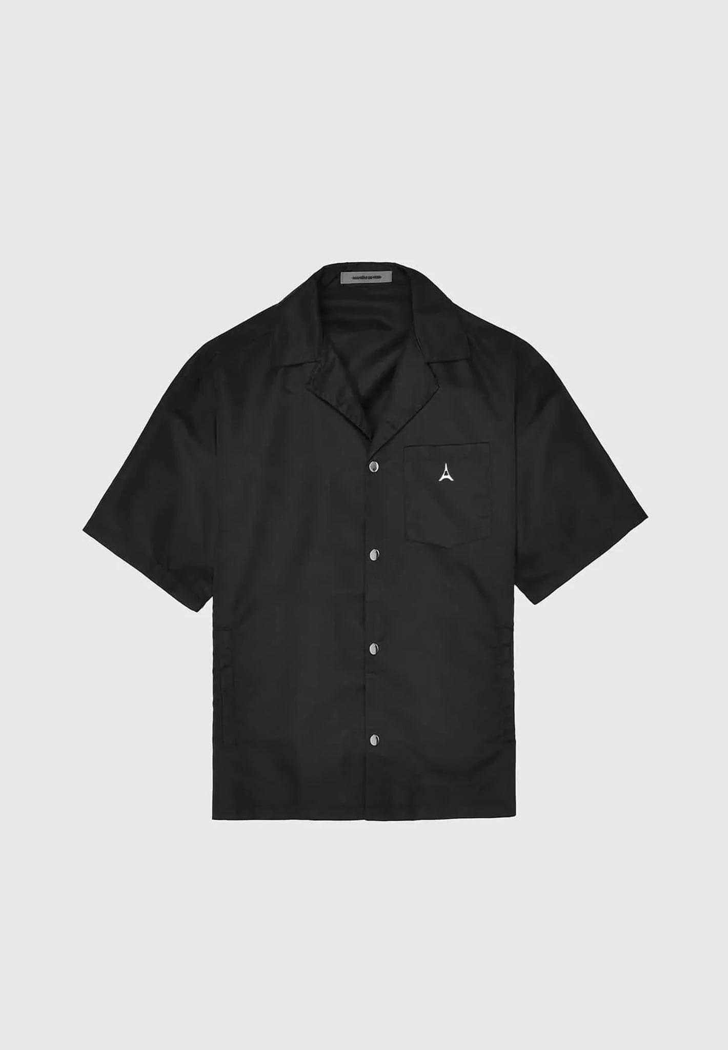 Nylon Revere Shirt - Black Male Product Image