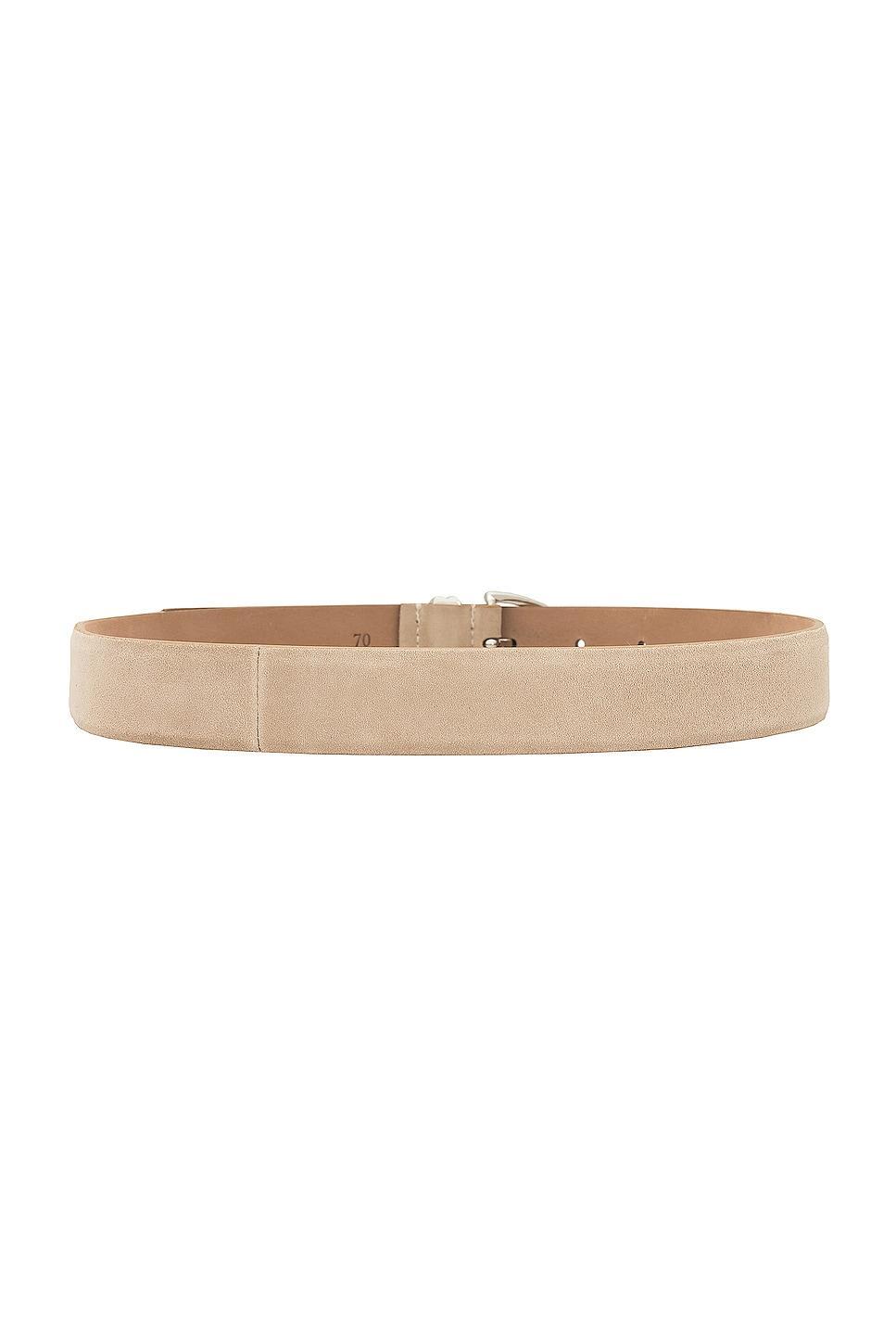 KHAITE Bambi Skinny Silver Hardware Belt Nude. (also in ). Product Image