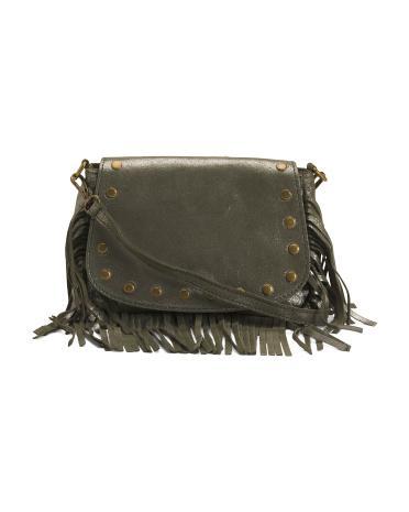 Leather Fringe Crossbody for Women Product Image