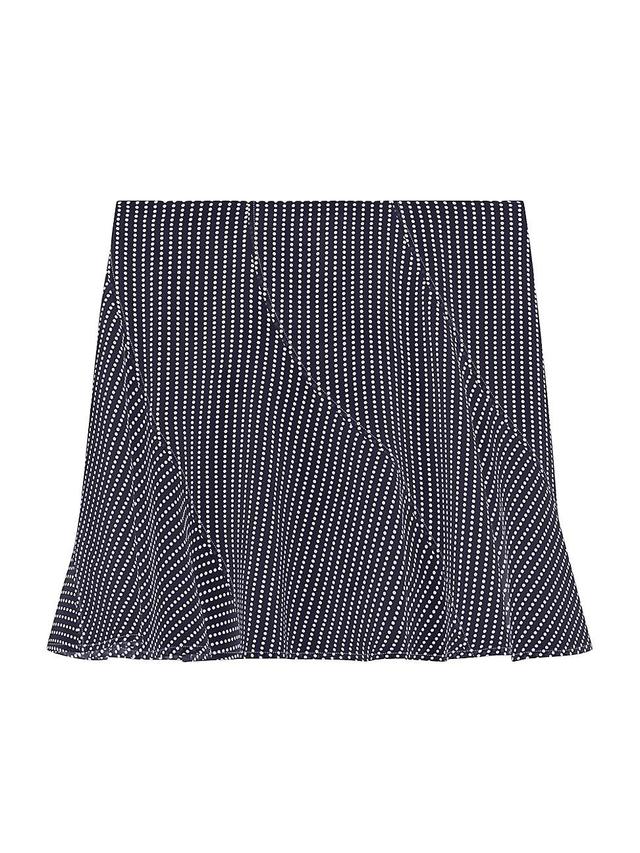 Womens Polka Dots Skirt in Silk Product Image