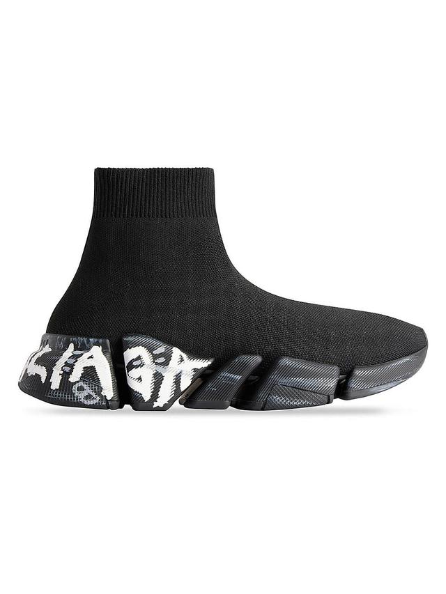 Balenciaga Speed 2.0 Graffiti Recycled Knit Sock Sneaker Product Image