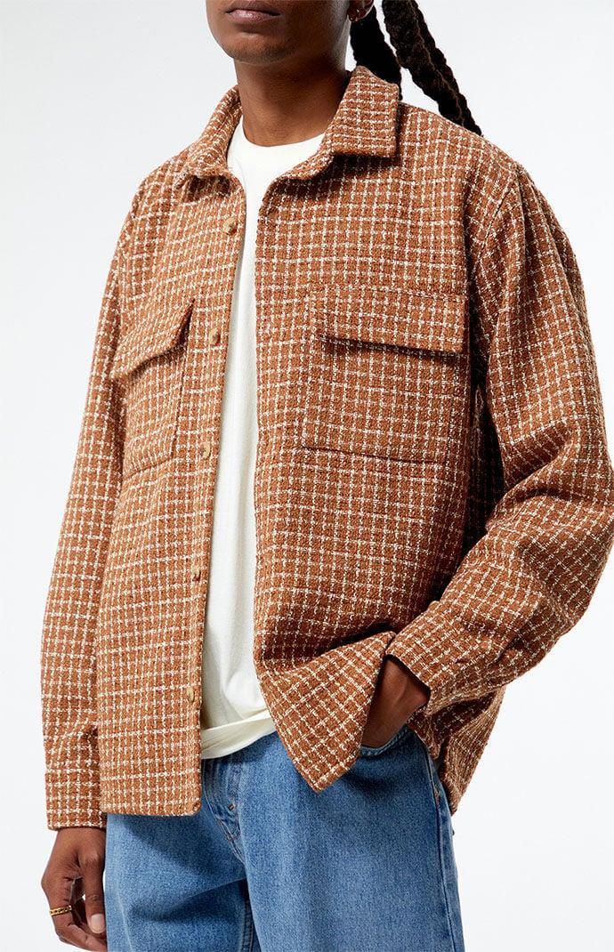 Men's Classic Tweed Oversized Shacket - Product Image