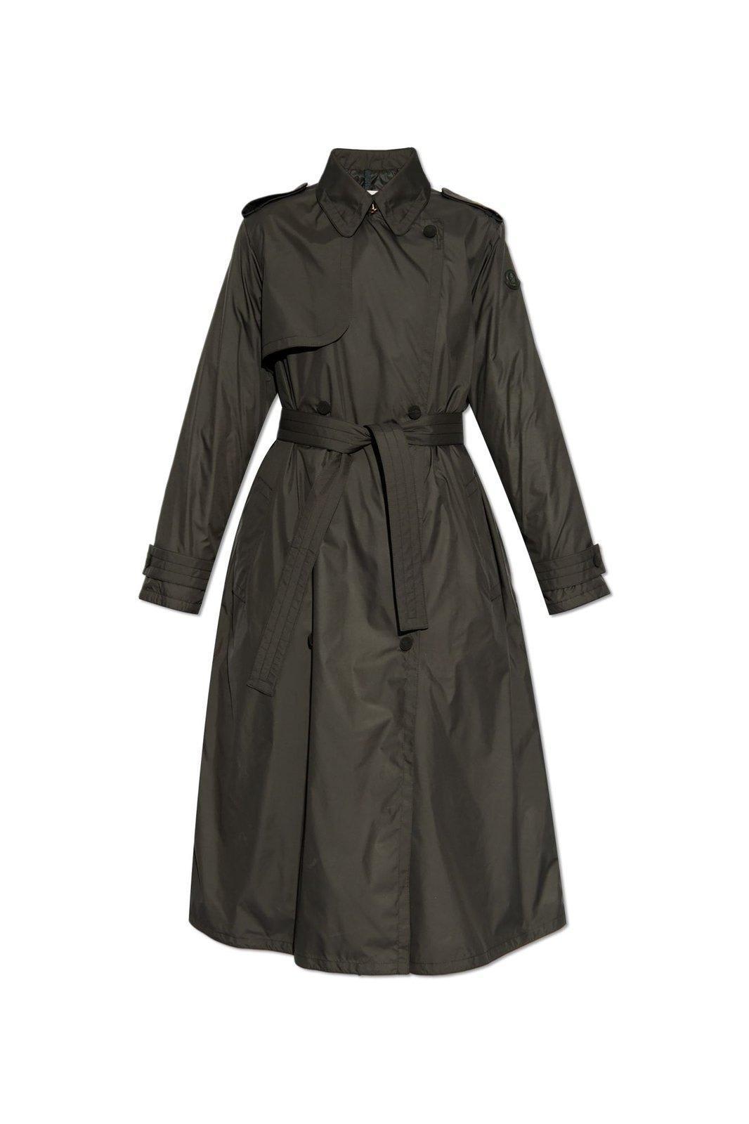 MONCLER Barbentane Belted Trench Coat In Black Product Image