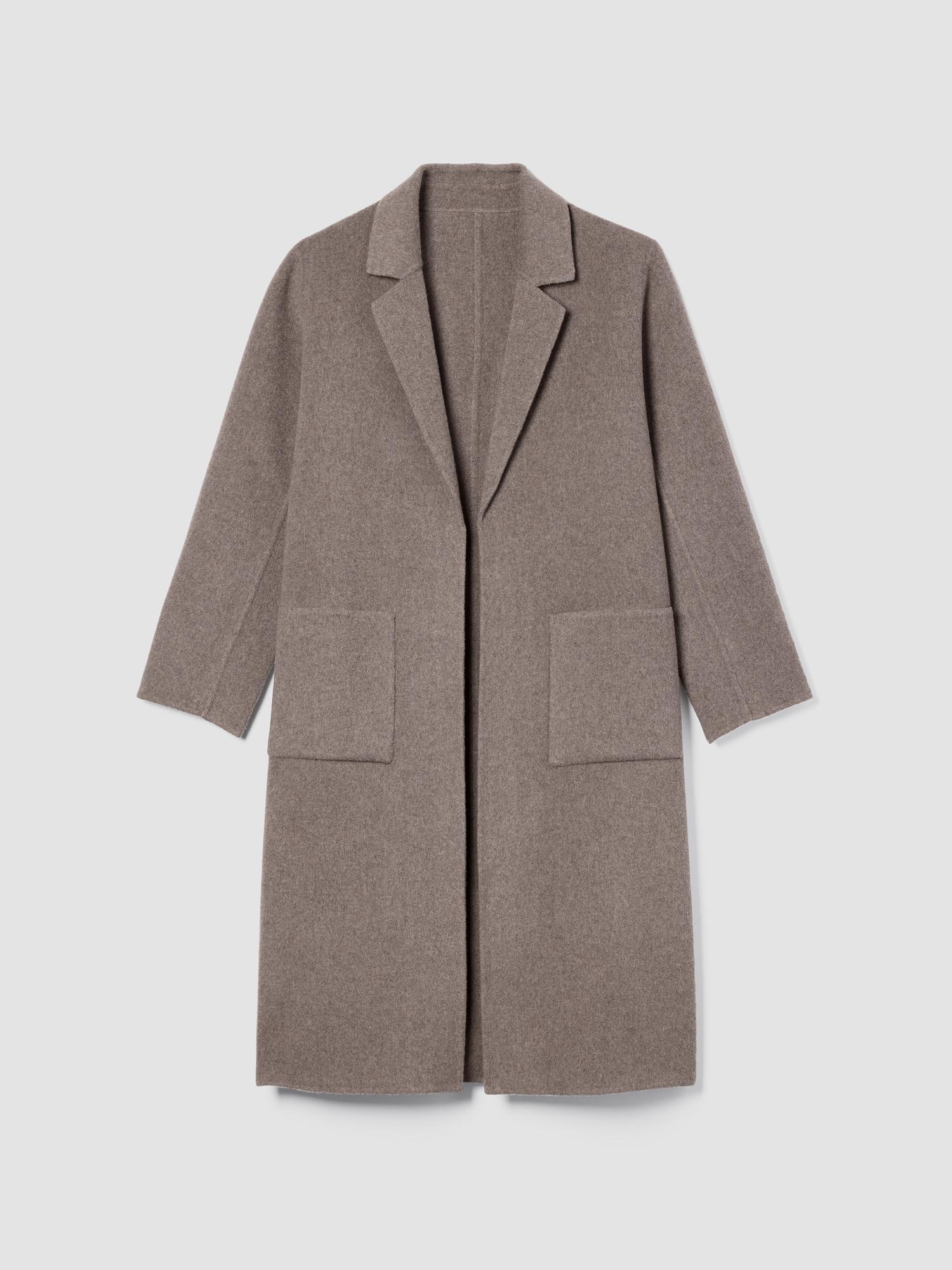 EILEEN FISHER Doubleface Wool Cloud Notch Collar Coatfemale Product Image