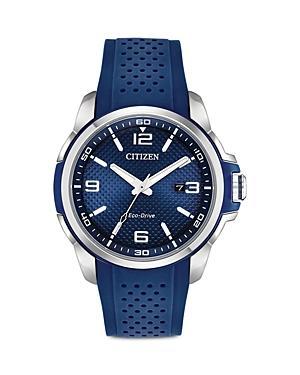 Citizen Men's Stainless Steel Eco-Drive Blue Strap Watch Product Image