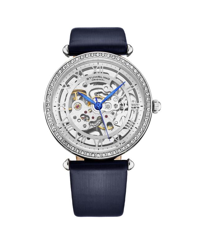 Stuhrling Womens Legacy Blue Leather , Silver-Tone Dial , 45mm Round Watch Product Image