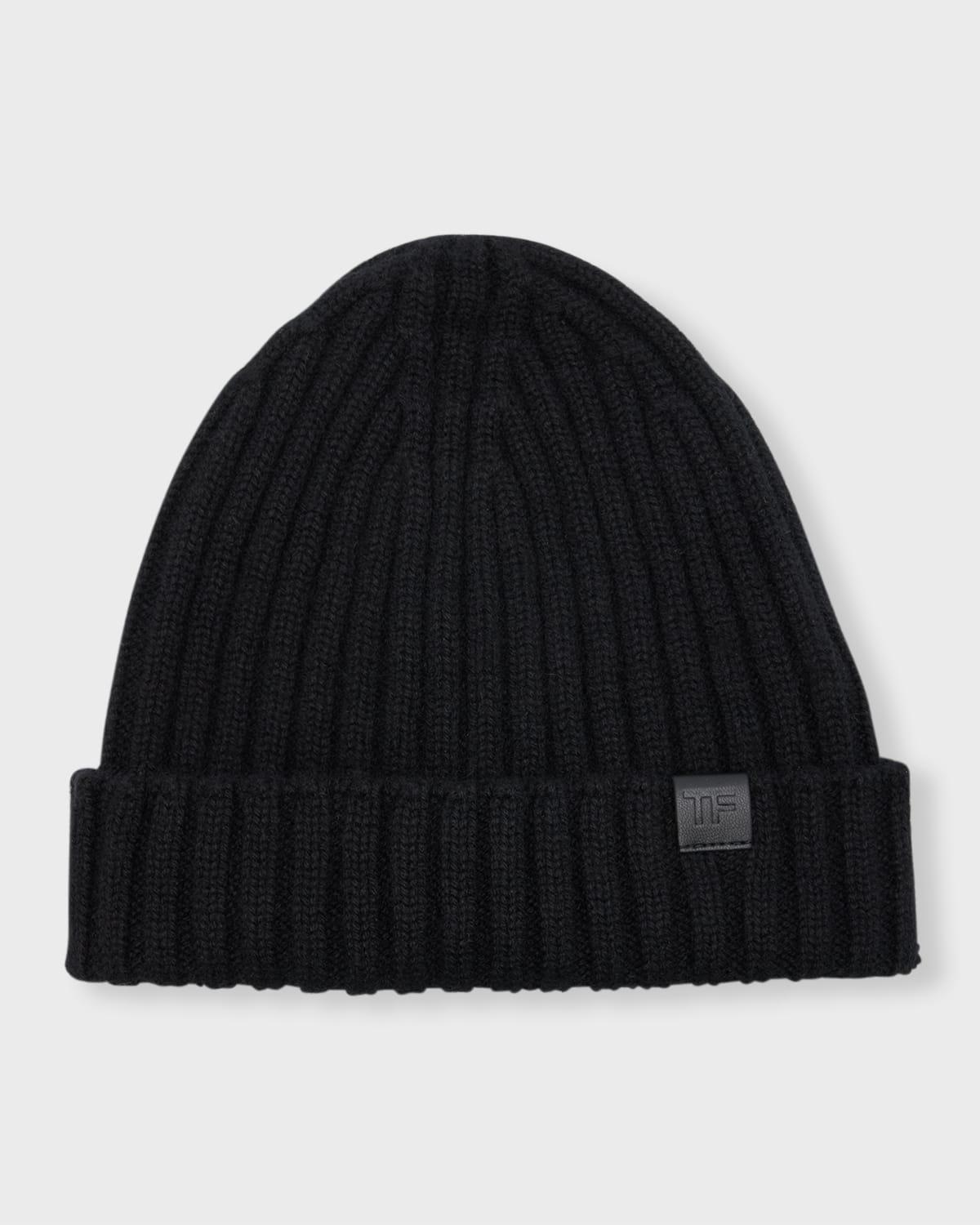 Mens Ribbed Wool Beanie Hat Product Image