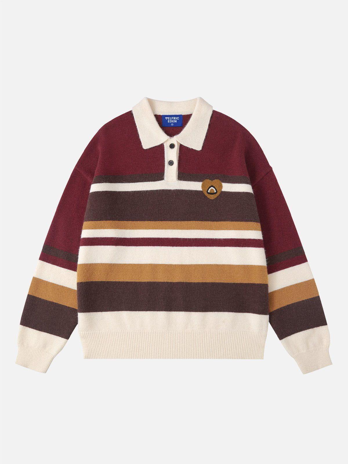 Aelfric Eden Vintage Stripe Polo Sweater Product Image