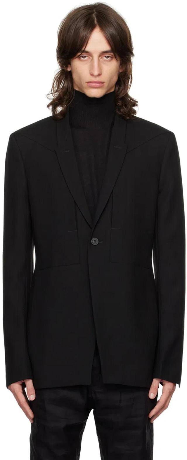 Single-breasted Virgin Wool Blazer In 09 Black Product Image