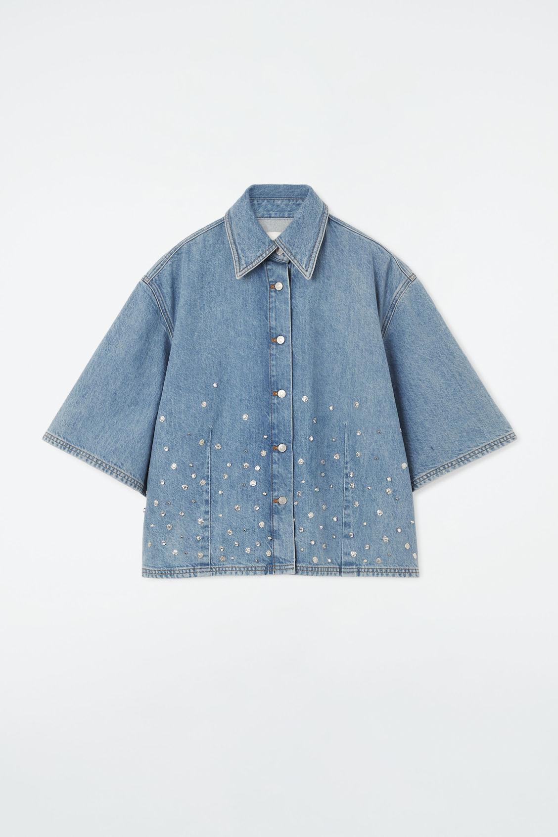 EMBELLISHED DENIM SHIRT Product Image