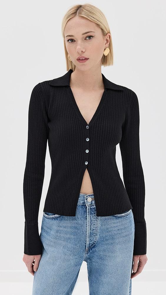 Reformation Valentina Ribbed Cardigan | Shopbop Product Image