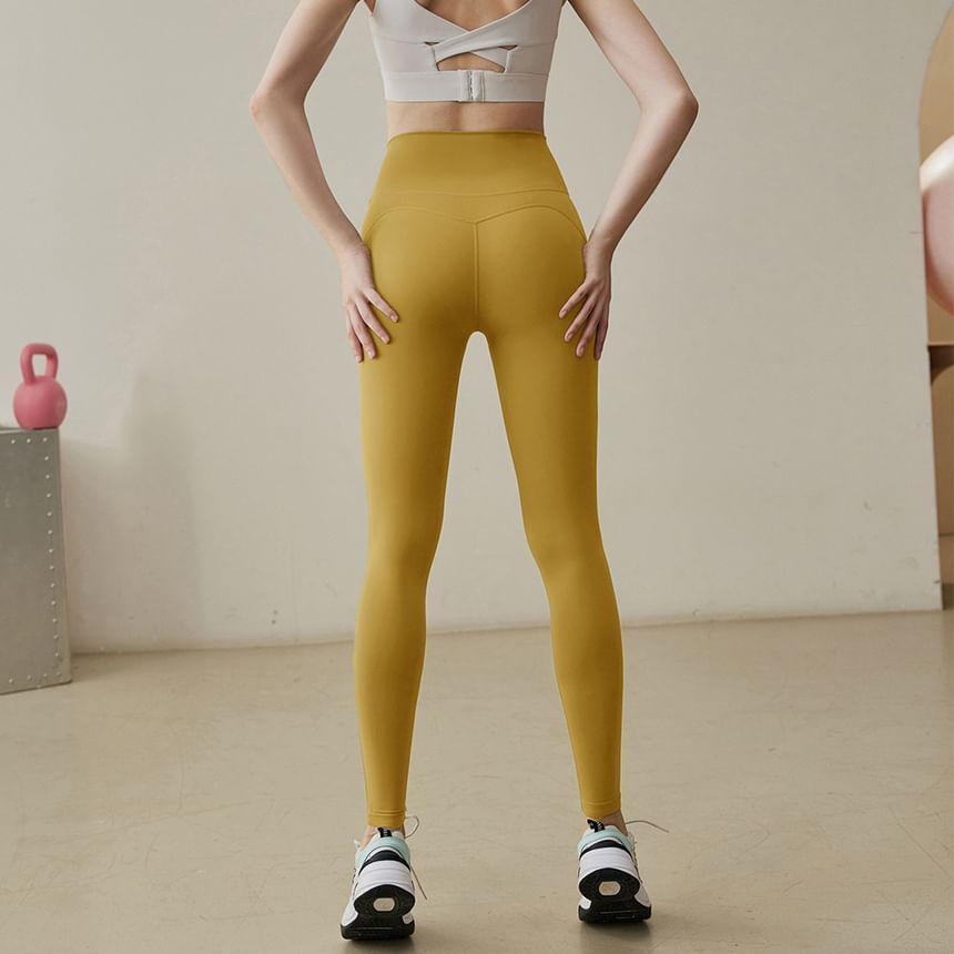 High Waist Plain Sports Leggings product image