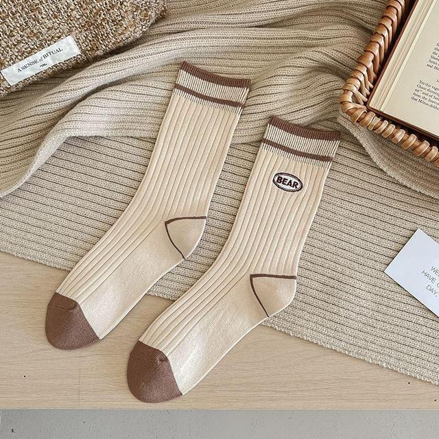 Patterned Crew Socks Product Image