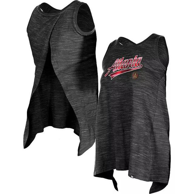 Womens 5th & Ocean by New Era Black Atlanta United FC Athletic Cross Back Tank Top Product Image