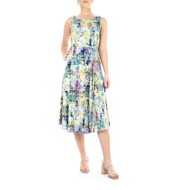 Womens Nina Leonard Print Midi Dress Product Image