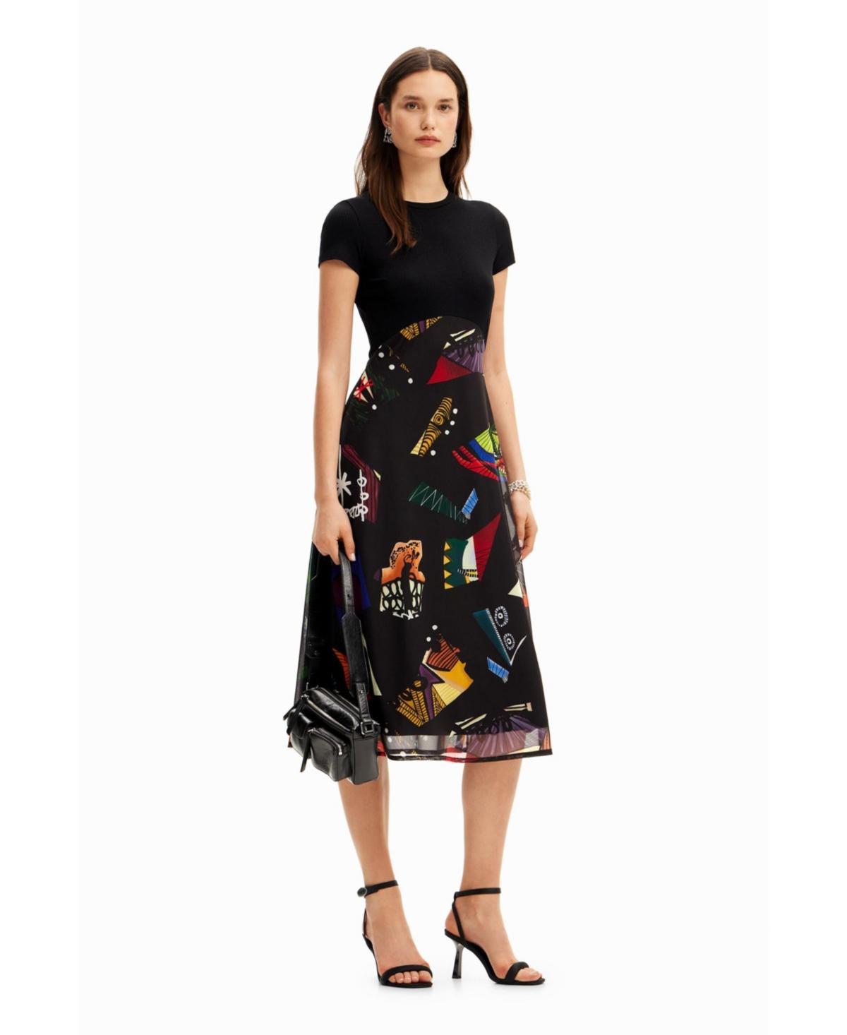 Desigual Womens M. Christian Lacroix combination midi dress Product Image