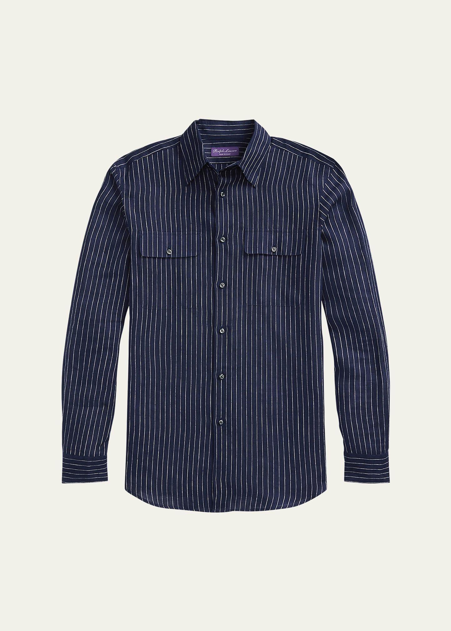 Mens Norfolk Pinstripe Button-Down Shirt Product Image