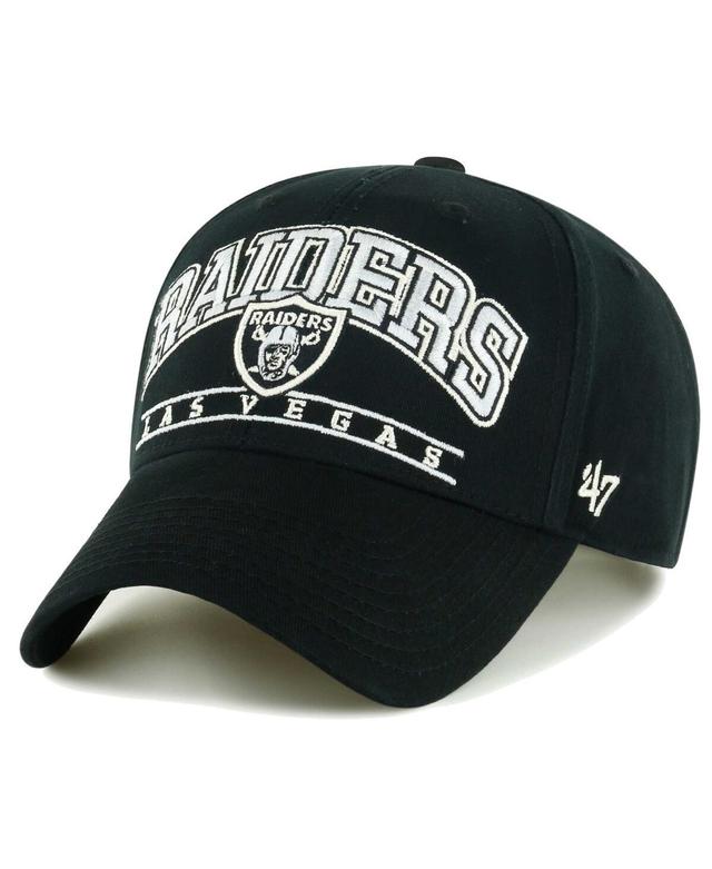 Mens 47 Brand Black Las Vegas Raiders Fletcher Mvp Adjustable Hat Product Image