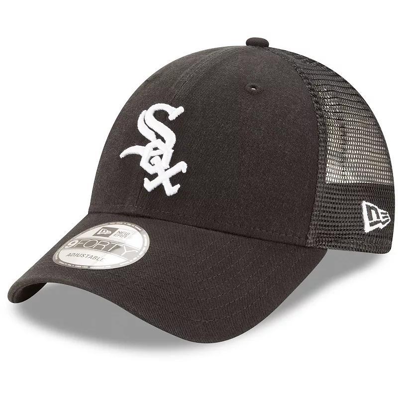 Mens Black Chicago White Sox Trucker 9Forty Adjustable Snapback Hat Product Image