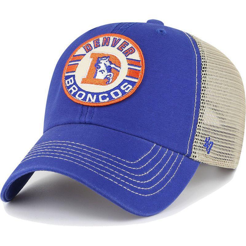 Mens 47 Royal/Natural Denver Broncos Notch Trucker Clean Up Adjustable Hat Product Image