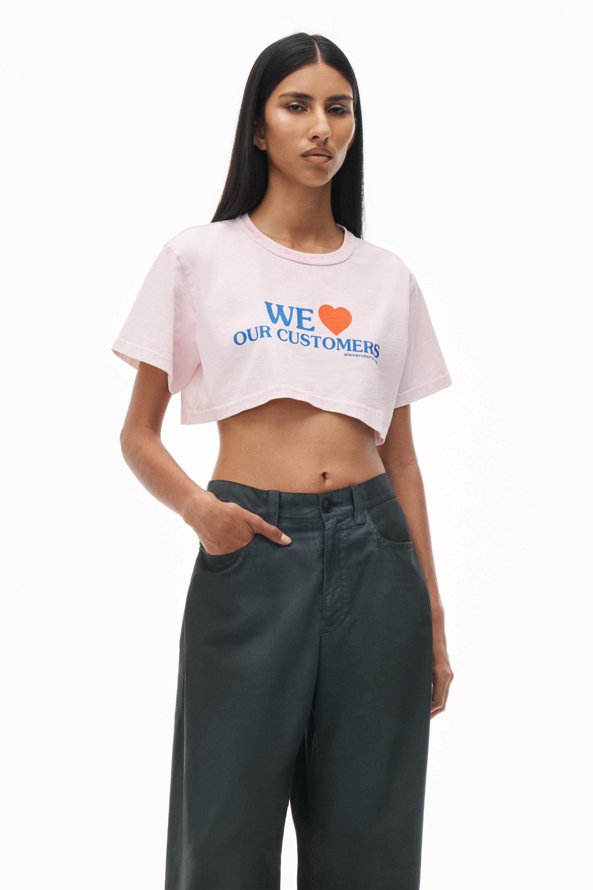 Love Our Customers Cropped Tee Product Image