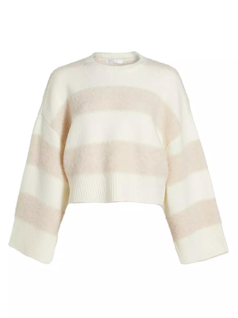 Striped Crop Sweater Product Image