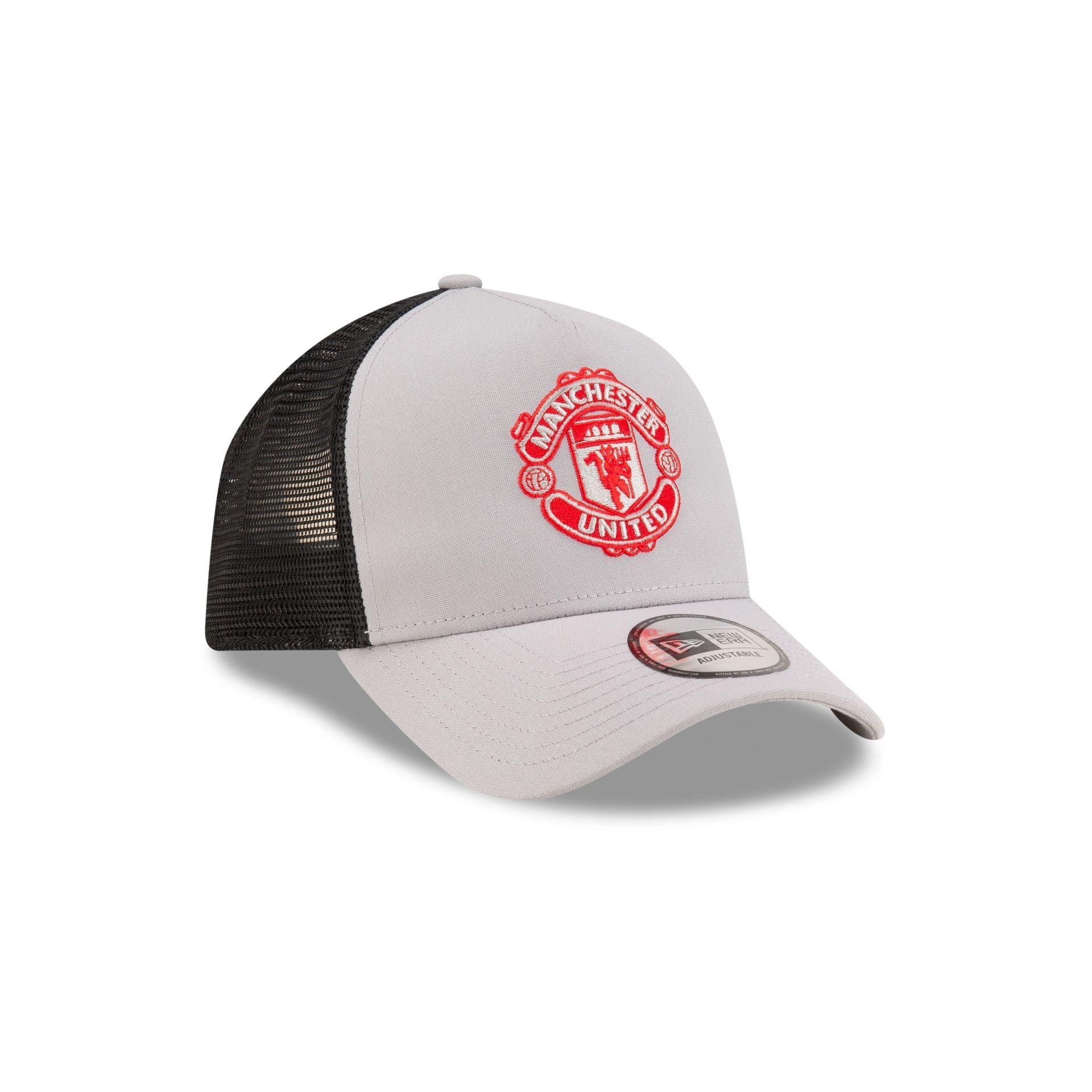 Manchester United Seasonal Gray 9FORTY A-Frame Trucker Hat Male Product Image