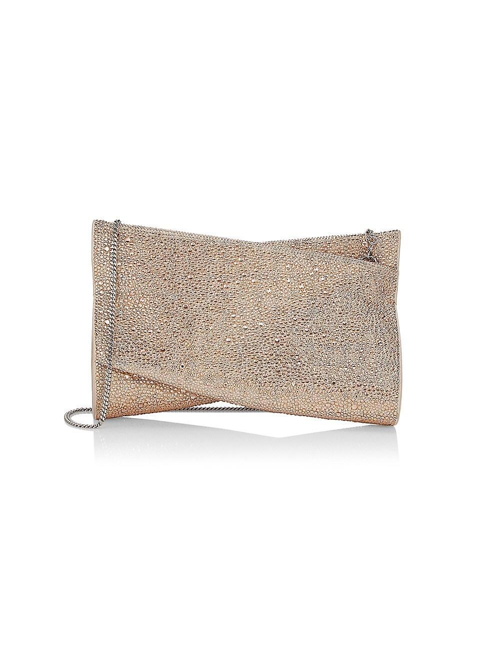 Womens Loubitwist Suede & Crystal Bag Product Image