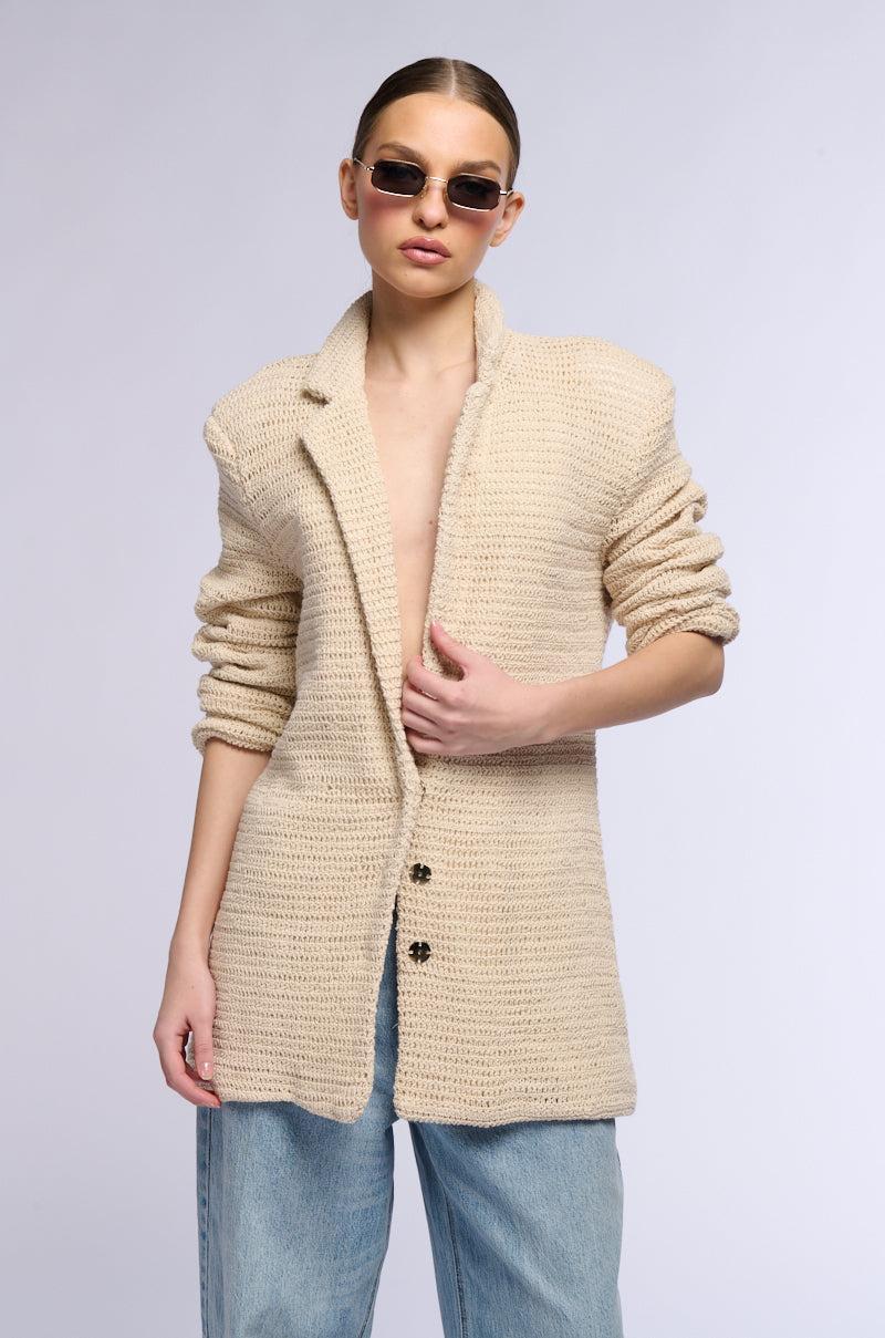 CLASSIC OVERSIZED CROCHET BLAZER Product Image