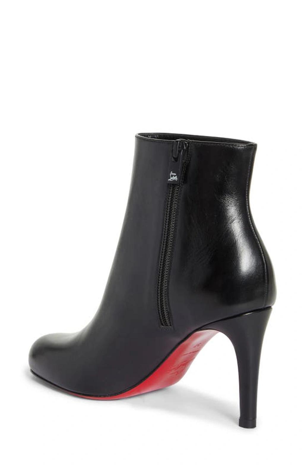 Pumppie Red Sole Leather Ankle Boots In Black Product Image