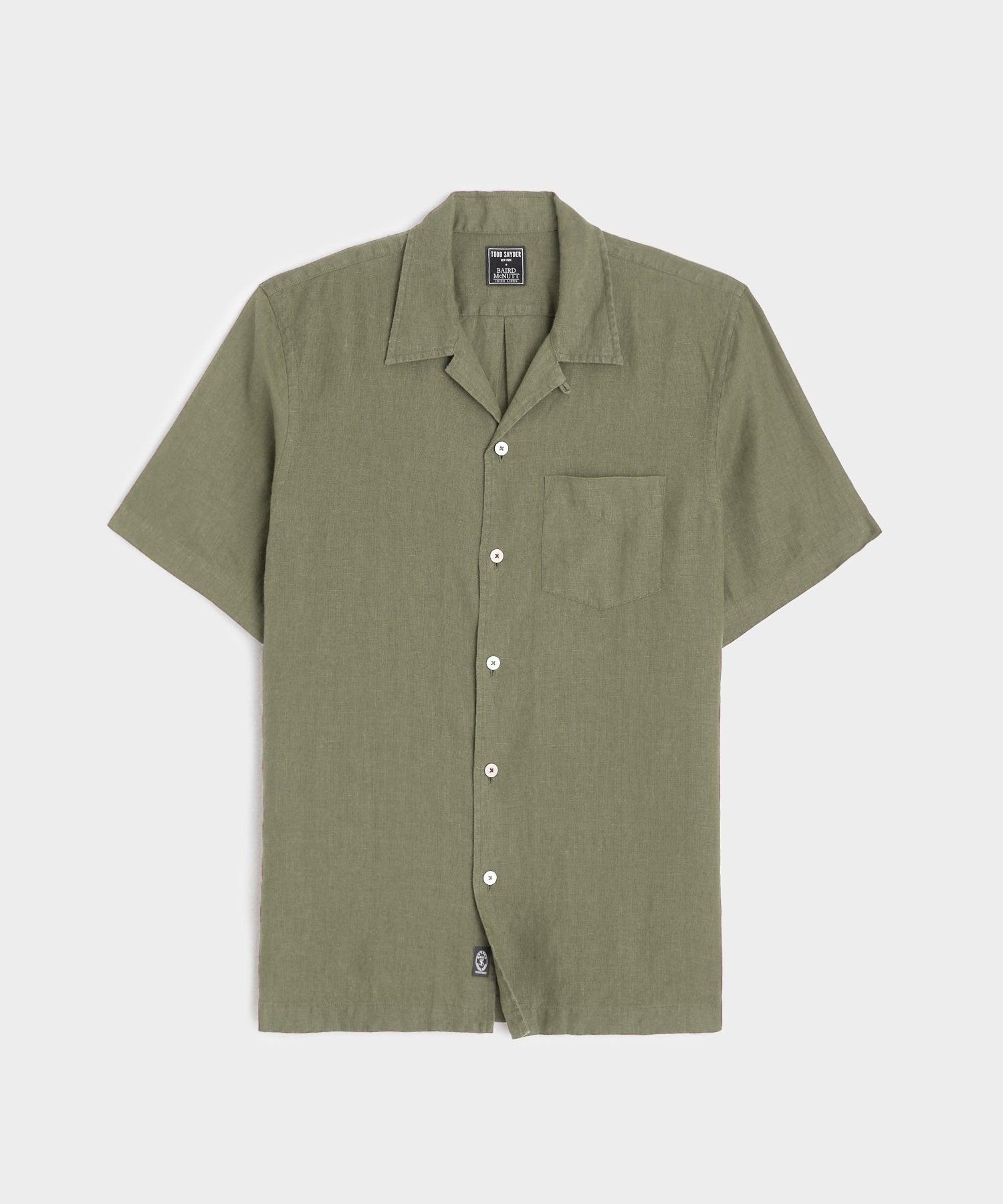 Sea Soft Irish Linen Camp Collar Shirt Product Image