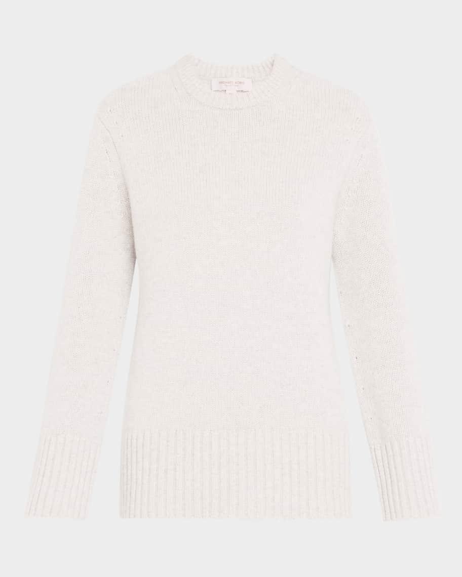 Crewneck Oversized Cashmere Tunic Sweater Product Image