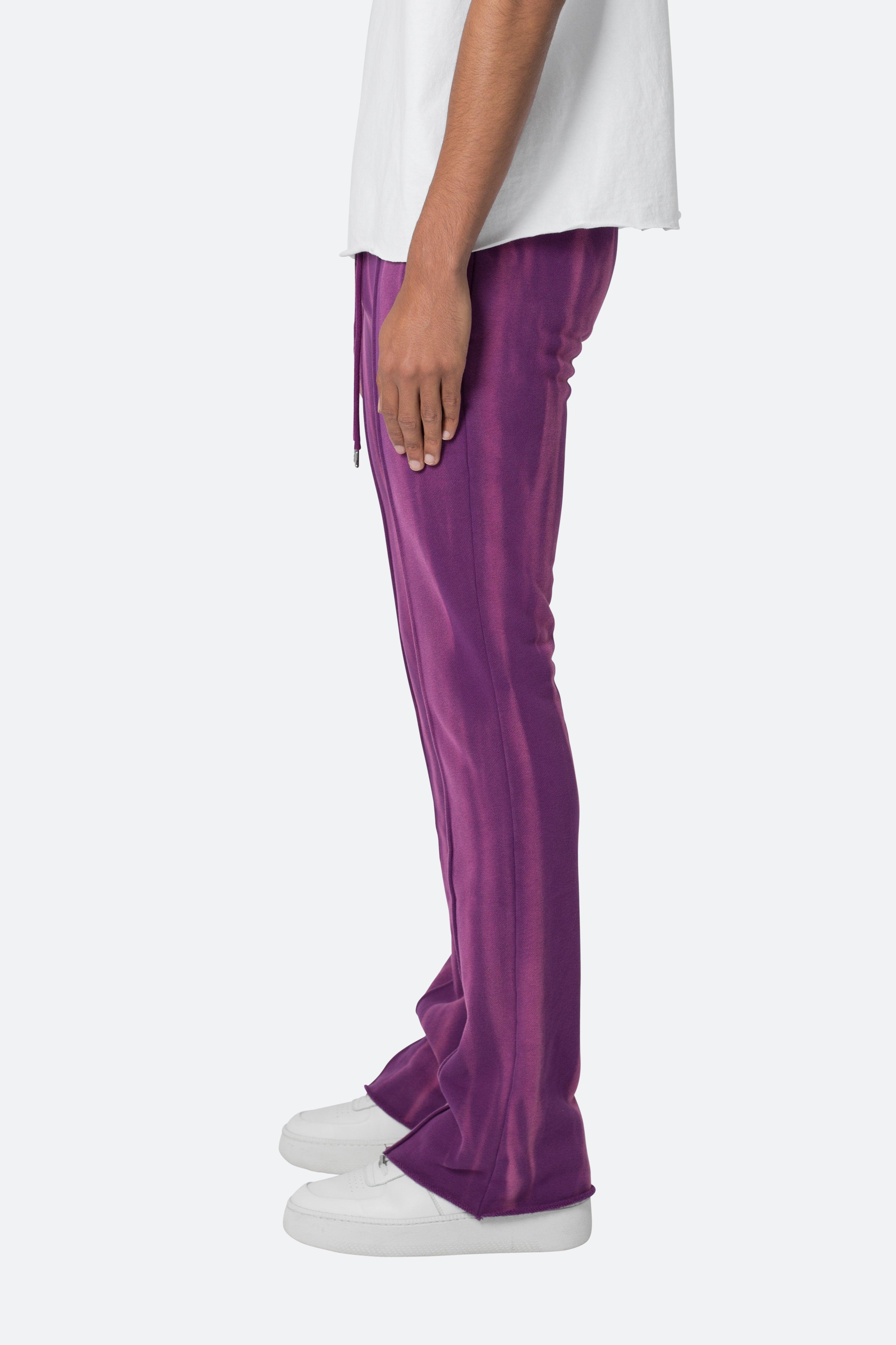 French Terry Flare Sweatpants - Purple Product Image