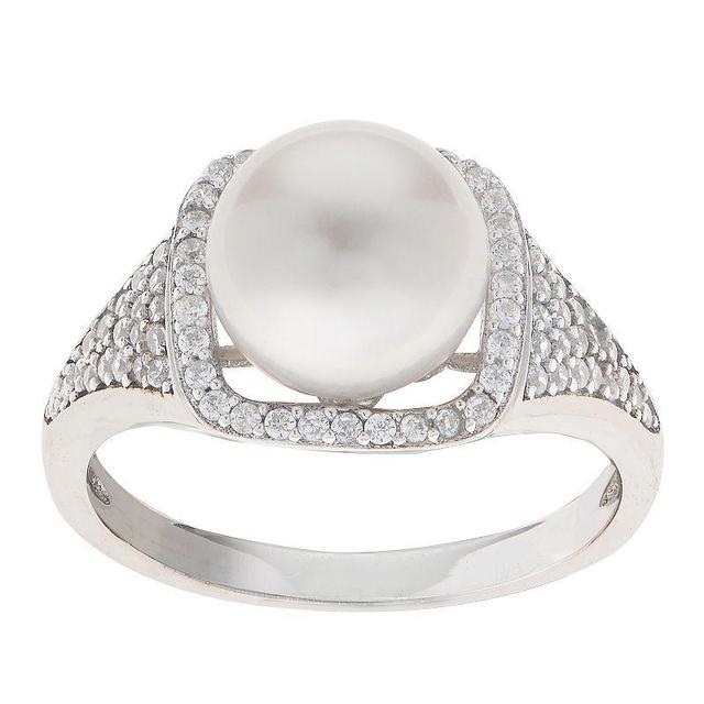 PearLustre by Imperial Freshwater Cultured Pearl & White Topaz Ring, Womens Product Image