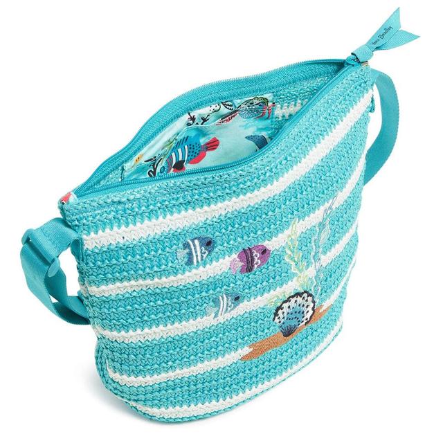 Outlet Straw Bucket Crossbody Bag Product Image