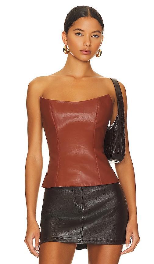 Leather Corset Top Product Image