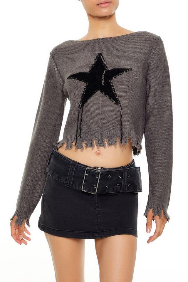 Star Cropped Sweater | Forever 21 Product Image