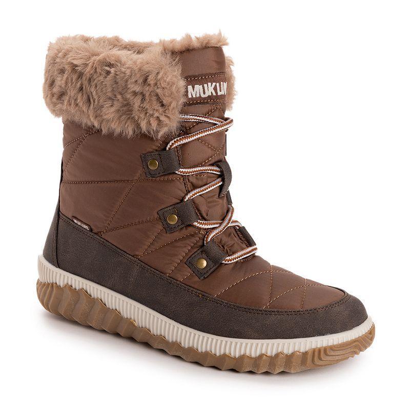 MUK LUKS Winnie Waverly Womens Winter Boots Brown Product Image