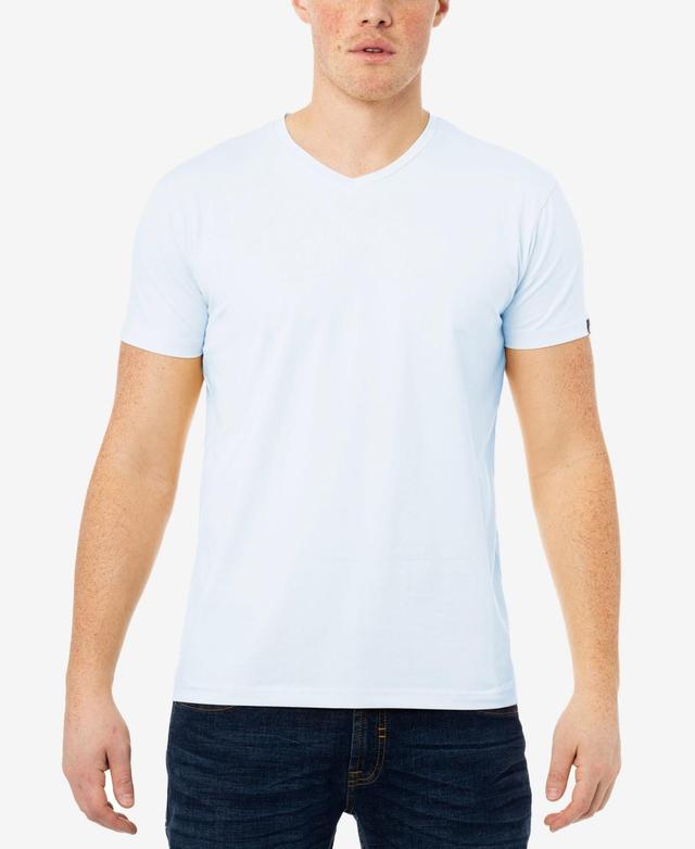 X RAY Men's Basic V-Neck Short Sleeve T-Shirt in WHITE Size Large Product Image