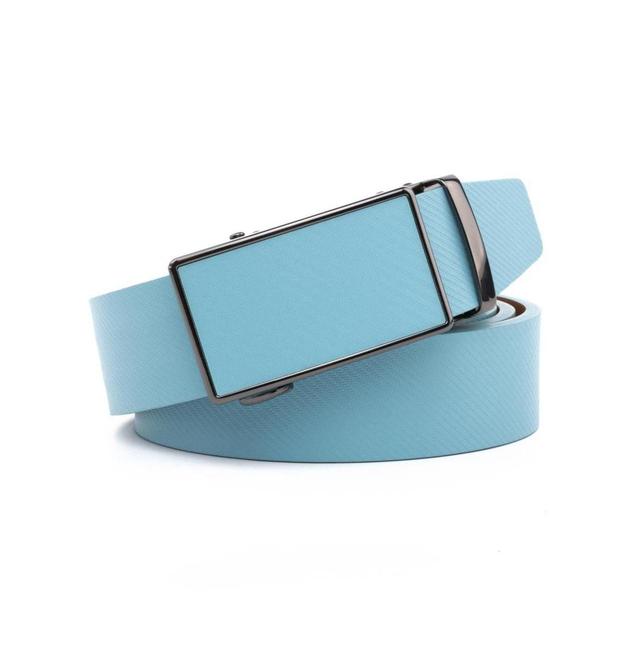 Mens Sliding Buckle Adjustable Leather Ratchet Belt Product Image