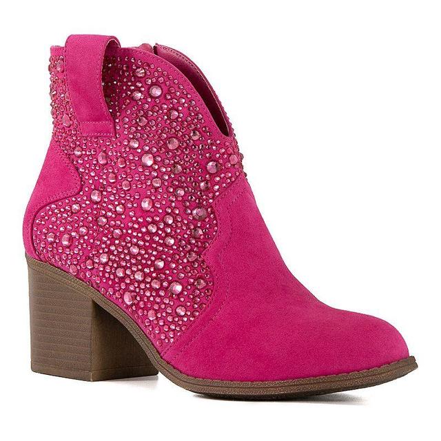 sugar Comet Womens Rhinestone Ankle Boots Product Image