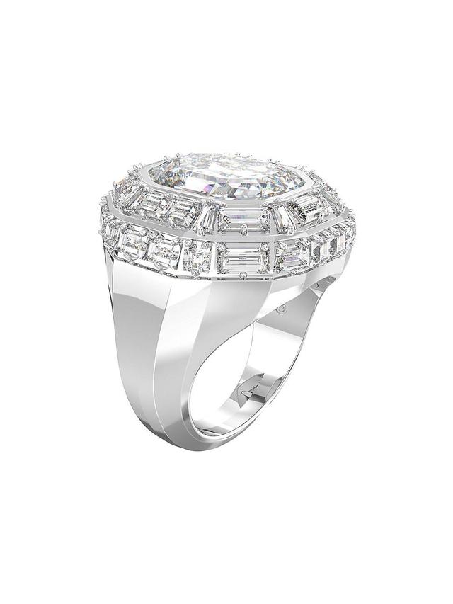 Swarovski Mesmera Mixed Cut Octagon Cocktail Ring in Rhodium Plated Product Image