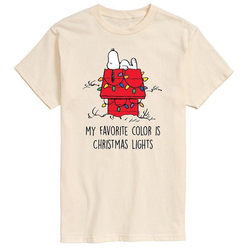 Mens Peanuts Christmas Lights Tee Product Image