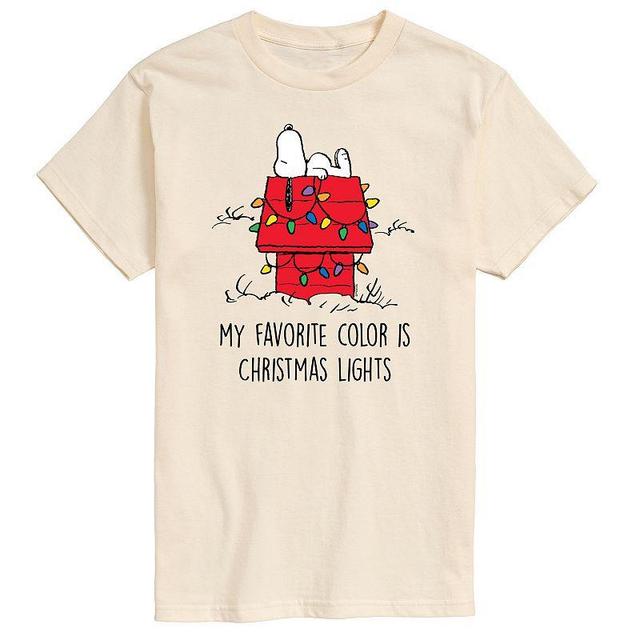 Mens Peanuts Christmas Lights Tee Product Image