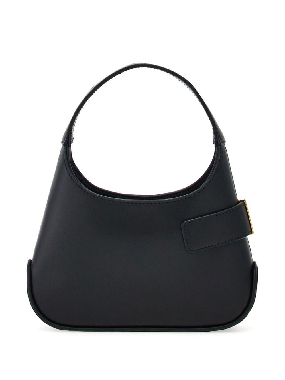 Hobo Gancini-buckle Leather Minibag In Black Product Image