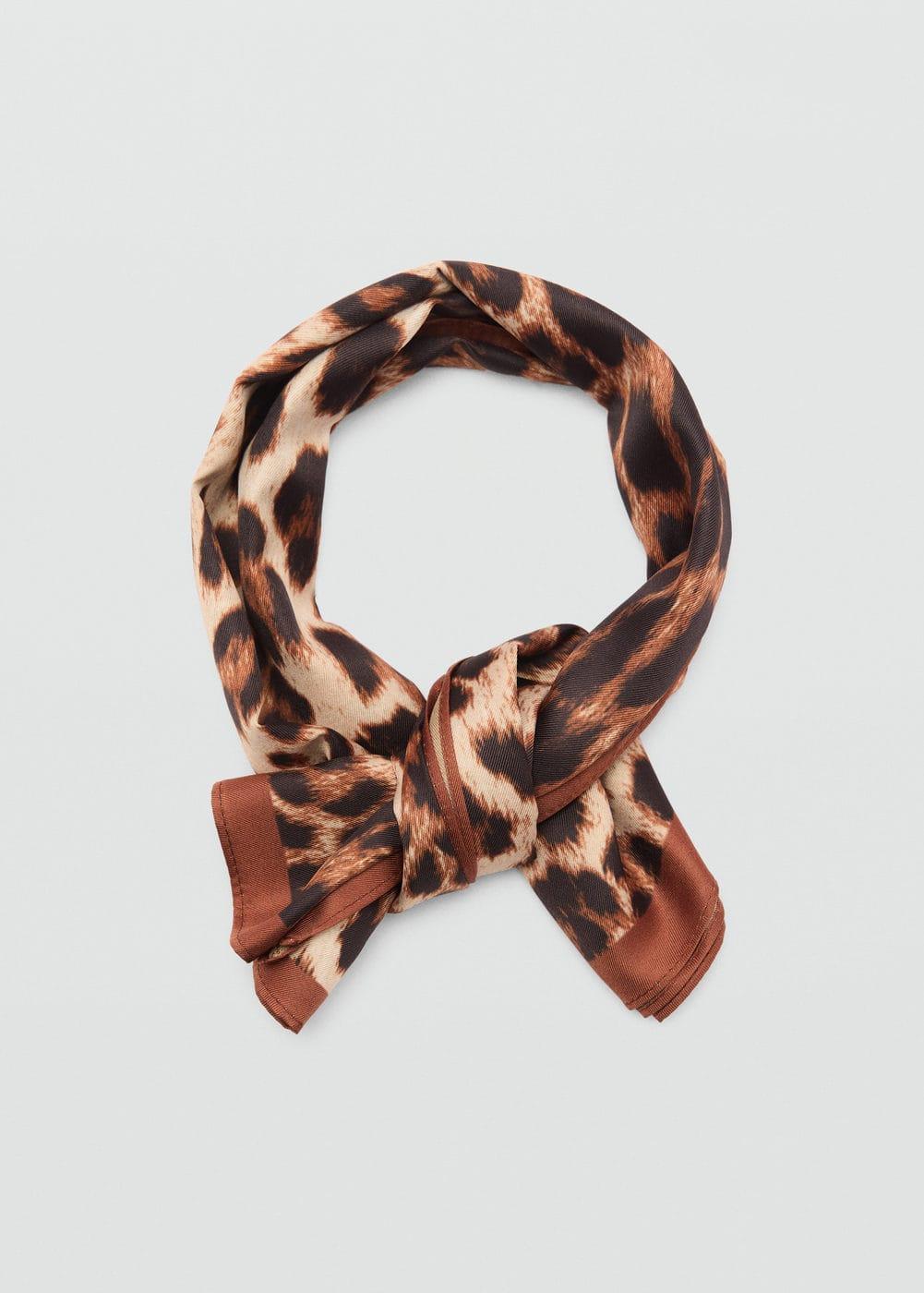 MANGO - Leopard printed scarf - One size - Women Product Image