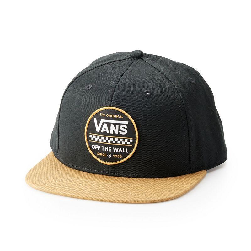 Vans Mens Logo Snapback Hat, Black Product Image