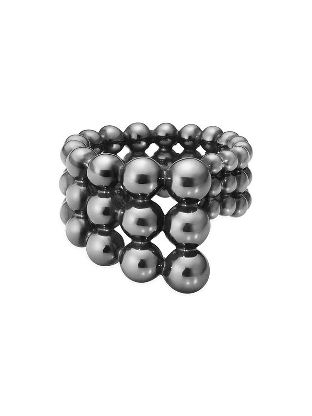 Womens Moonlight Grapes Oxidized Sterling Silver Beaded Ring Product Image